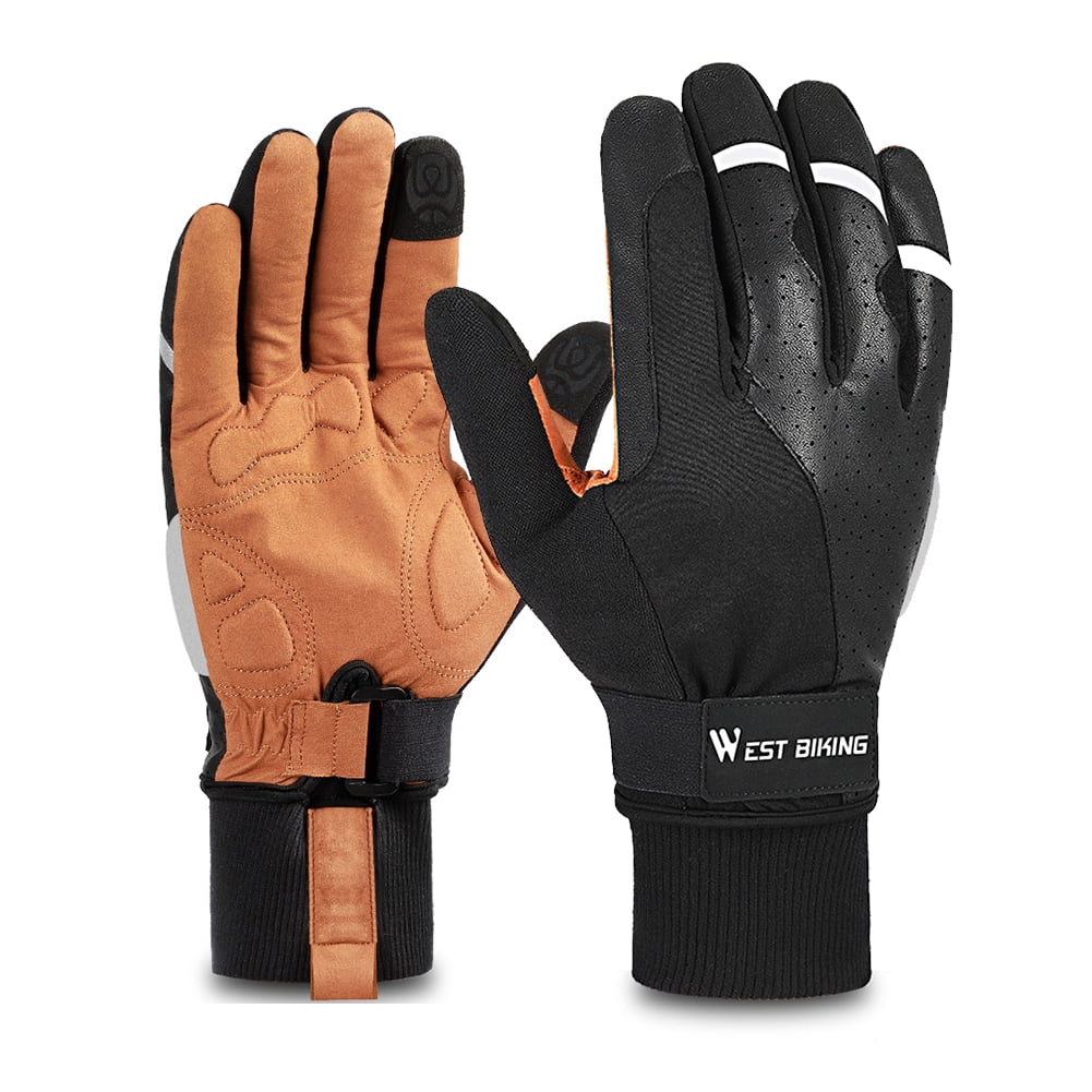 WEST BIKING Cycling Gloves Winter Warm Windproof Bike Gloves Touch Screen 