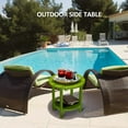 thumbnail image 7 of Nalone HDPE Adirondack Outdoor Side Table, Outdoor Coffee Table Double Layer With Shelf All Weather Use Patio Deck Table, Outside Coffee Side End Table, Lime, 7 of 7