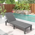 thumbnail image 3 of Costway 2 PCS Lounge Chair Chaise Recliner Weather Resistant Adjustable Gray, 3 of 10