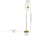 thumbnail image 6 of Henn&Hart 13" Brass Finish Metal/Glass Floor Lamp, 6 of 7