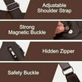 thumbnail image 5 of 2026 New Premium Leather Adjustable Underarm Shoulder Bag for Men, Anti-Theft Hidden Adjustable Strap(Black), 5 of 6