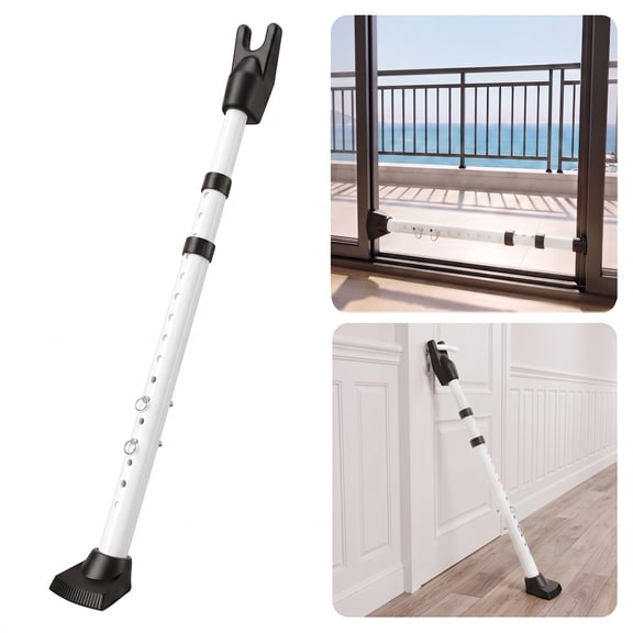 Alylo Adjustable Door Security Bar, Heavy-Duty 3-Section Door Stopper for Home Travel & Hotel, 23.2"-49.2"