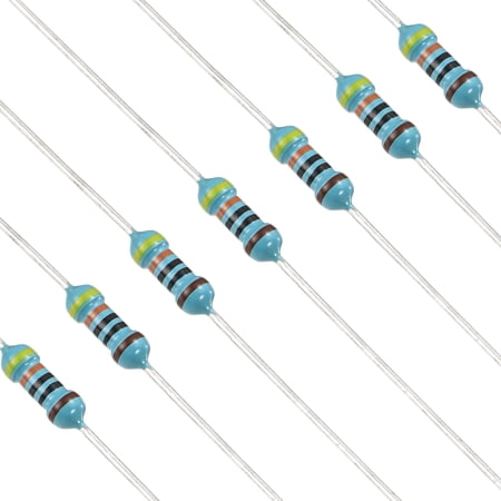 Uxcell 100pcs 430 Ohm Resistor, 1/4W (0.25W) Metal Film Fixed Resistor, Tolerance ±1% Resistors, ROHS Certificated