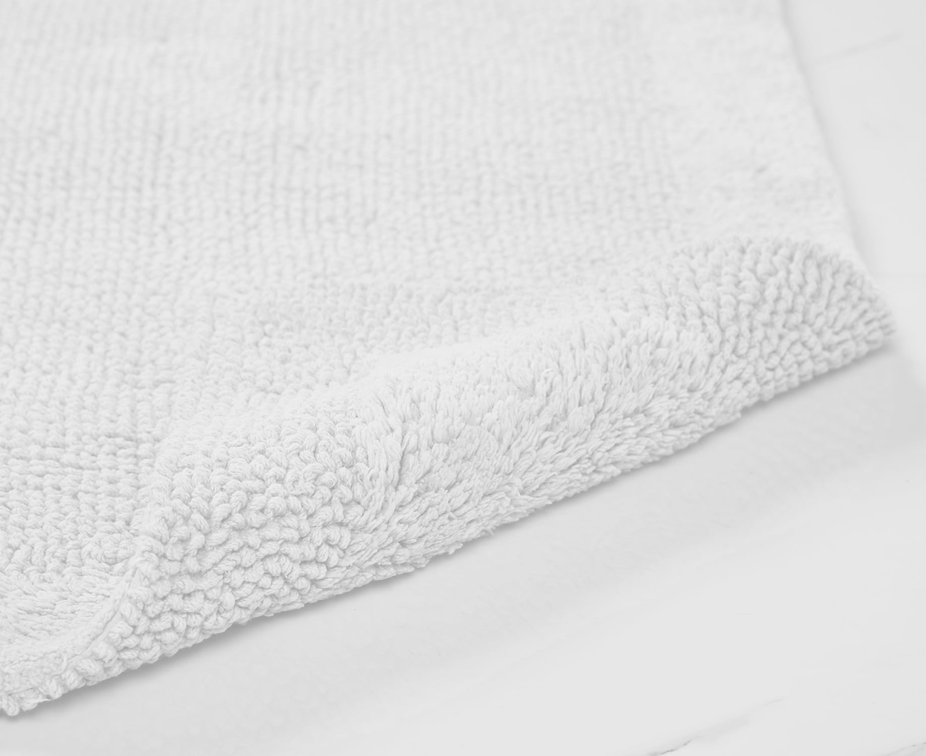 Aure 100% Cotton Reversible Antimicrobial Bath Rug- White –  storehouseonmarket