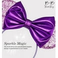 thumbnail image 6 of Brook + Bay Sequin Glitter Mouse Ears Headband - Minnie Ears & Mickey Ears Adult Bow Headbands, 6 of 7