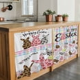 thumbnail image 6 of Easter Tier Curtains 36 Inch Length, Spring Leopard Prints Colorful Bunny Eggs Striped Cafe Short Curtains for Bathroom Over Sink, Small Kitchen Curtain Light Filtering Drapes 2 Panels 27.5"Wx36"L, 6 of 8