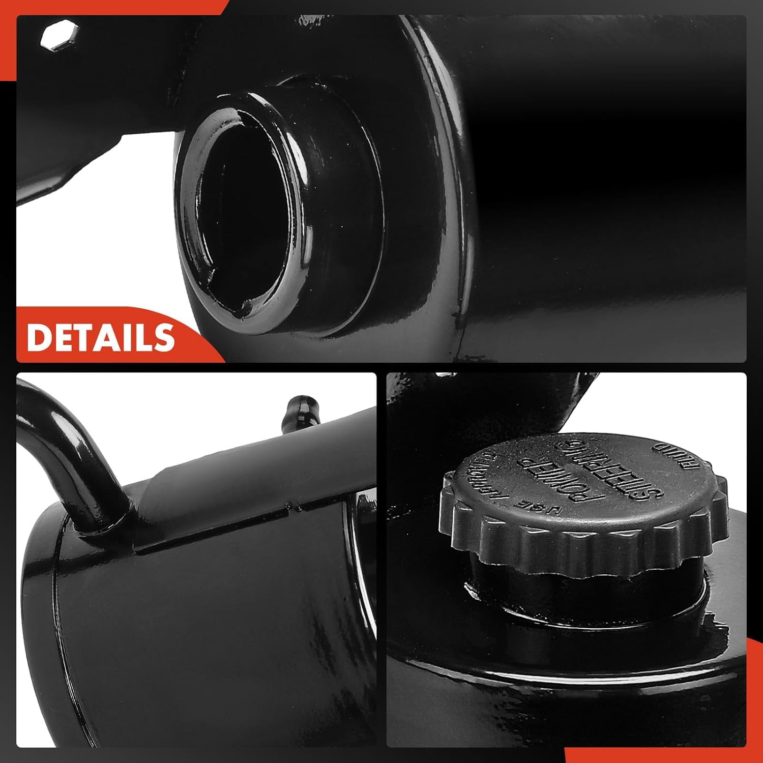 A-Premium Power Steering Reservoir/Tank with Cap & Bracket Compatible with Chevrolet Express 1500/2500/3500/4500 & GMC Savana 1500/2500/3500/4500