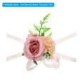 thumbnail image 2 of Uxcell Artificial Corsage Wristlet Flower Wrist Corsage Prom Wristlet for Wedding Party Accessory Coffee 2Pack, 2 of 6