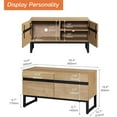 thumbnail image 3 of Wampat 35.4" Modern TV Stand for TVs up to 50 Inch, Wood Entertainment Center, 3 of 8