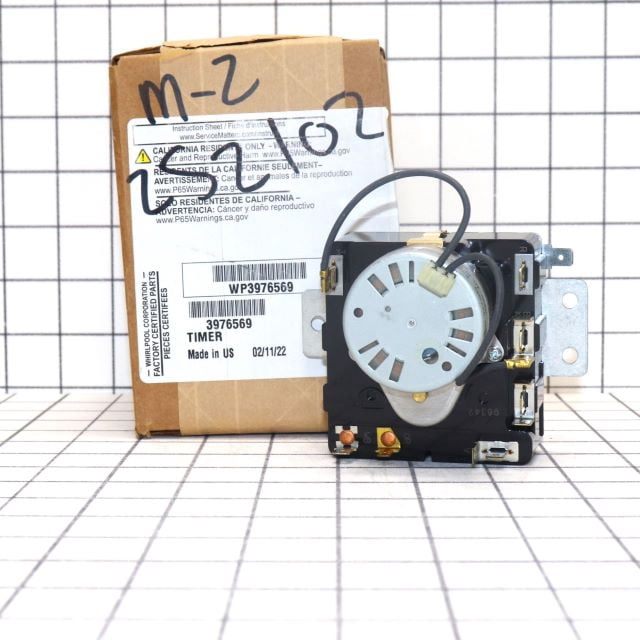 Whirlpool WP3976569 Genuine OEM Dryer Timer Assembly 
Fits: 3976569 3393934 3976569A 031-1090A30194