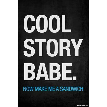 Cool Story Babe Now Make Me A Sandwich Poster