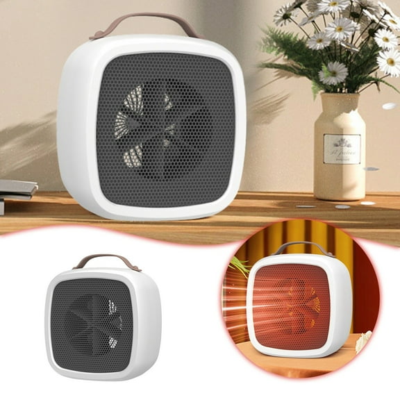 GARENAS Small Household Portable Heater Fast Heating Energy Saving Portable Heater for Dormitory Suitable for Living Room and Home Use(White)