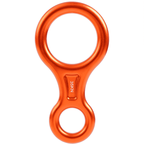 PROND Terminal 8 Descender, Climb Aluminum Figure 8 Descender Rigging Plate Heavy Duty, 35KN Aluminum Alloy Descender for Outdoor Climbing Rappel Gear Downhill Ring Equipment and Belay Device