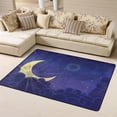 thumbnail image 1 of DouZhe Midnight Purple Sky Moon Pattern Area Rugs Non-Slip Machine Washable Floor Mat, Night Sky Style Carpet Doormat, 63x48 inches, 1 of 6