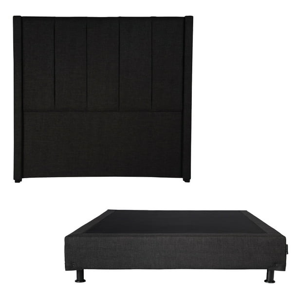 Base de Cama Matrimonial DICASA Cabecera Nizza Negro