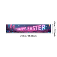 thumbnail image 2 of Easter Themed Egg Shaped Banner with Cityscape Inside Happy Easter Lettering Butterflies Clouds and Rainbows Background Party Decorations Easter Celebrations Photography Props Spring Events, 2 of 7