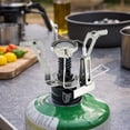 thumbnail image 2 of Outdoor Folding Camp Stove, Portable Mini Gas Stove with Igniter, Stainless Steel Canister Top Stove for Backpacking, Hiking, Picnic, Lightweight Single Burner, with Storage Box, 2 of 8