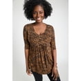 thumbnail image 3 of Jessica London Women's Plus Size Stretch Knit Pleated Tunic, 3 of 4