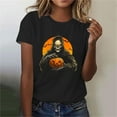 thumbnail image 5 of Neewe Halloween T Shirts for Women Summer Short Sleeve Crewneck Casual Cute Graphic Basic Tees Tops, 5 of 5