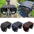 thumbnail image 4 of Lume Wear Bicycle Rear Seat Pannier Bag with Adjustable Hook and Handle a Large Capacity Double Saddle Storage for Bike Rack. Reflective Trim for Night Riding and Outdoor Cycling, 4 of 4