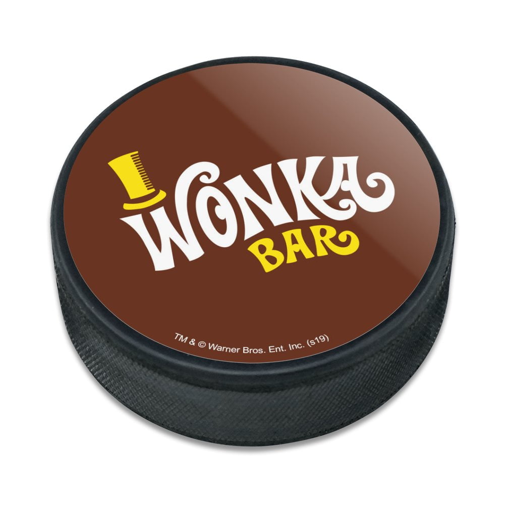 Willy Wonka and the Chocolate Factory Wonka Bar Logo Ice Hockey Puck