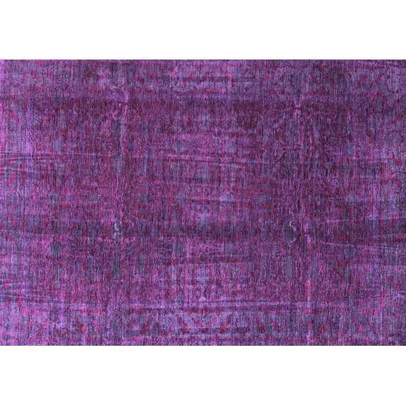Ahgly Company Indoor Rectangle Oriental Purple Modern Area Rugs, 5' x 8'