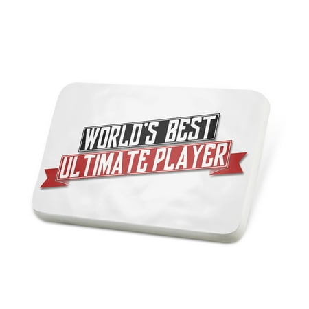 Porcelein Pin Worlds Best Ultimate Player Lapel Badge – NEONBLOND