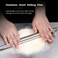 thumbnail image 3 of Dough Rolling Pins Smooth Stainless Steel Rolling Pins for Baking Pizza Pie Pastries Cookies Pasta Kitchen Gadgets, 3 of 7