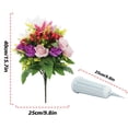 thumbnail image 2 of 1Pcs Artificial Cemetery Flowers with Vase, Artificial Memorial Flowers with Vase for Outdoor Cemetery Headstones Graveyard Gravestone Decoration 15.7", 2 of 8