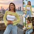 thumbnail image 5 of Women’s Cropped Knit Shrug Top Lightweight Bell Sleeve Summer Cover-Up, Soft Breathable Cropped Cardigan Shrug for Casual & Beach, Cropped Shrug Women, 5 of 11