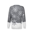 thumbnail image 3 of LilyLLL Plus Size S-5XL Womens Christmas Snowflake Print Crew Neck Pullover Sweatshirt T-shirt Tops, 3 of 4