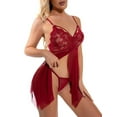 thumbnail image 3 of Gvmfive Women Lace Babydoll Lingerie Sexy V Neck Underwear Sleepwear, 3 of 4