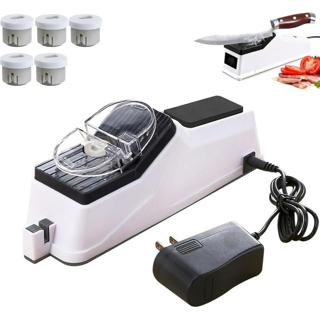 Besyner Sharp Pro,USB Electric Knife Sharpener, Professional Electric Knife Sharpeners for Kitchen Knives,Double Sided Knife Sharpener, 5s Quick Sharpening,Stable Non-Slip Base (D,1pcs)
