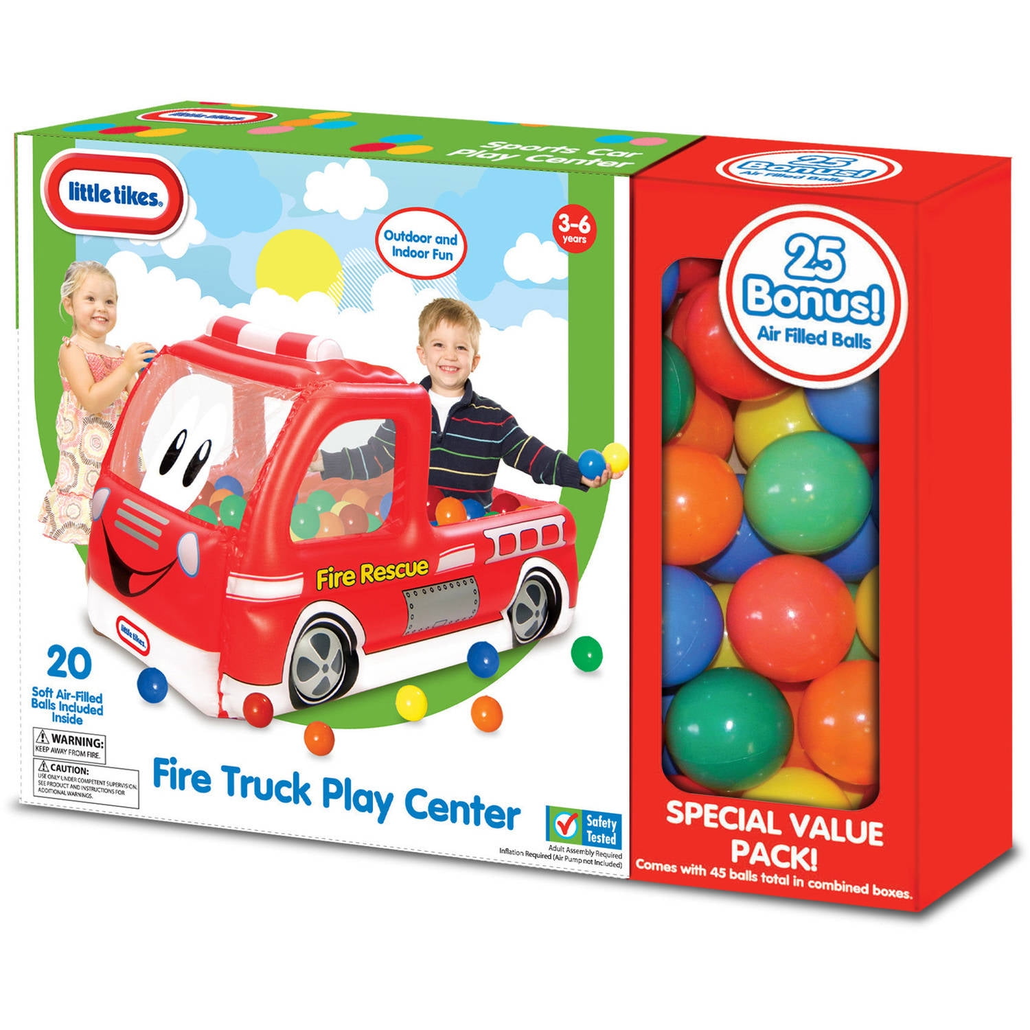 Little Tikes Fire Truck Play Center Ball Pit Walmart Com