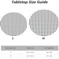 thumbnail image 2 of Round Fitted Tablecloth 44 Inch, White Buffalo Plaid Fitted Round Table Cloth Fitted Table Cover Washable Tabletop Cover Kitchen Tablecover for Dining Table, Buffet Parties and Camping, 2 of 8