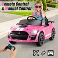 thumbnail image 6 of Licensed Ford Mustang GT500 Ride on Car for Kids by OLAKIDS, Battery Powered Electric Vehicle with Remote Control, Headlight, Power Display, USB, Music, Radio, Aged 3-8, 6 of 10