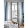 thumbnail image 3 of Sheer Curtains 108 inches Long, Abstract Lake Blue Gray Gradient Ombre Light Filtering Sheer Window Curtains Rod Pocket Voile Drapes for Bedroom Living Room, 52"W x 108"L 2 Panels, 3 of 7