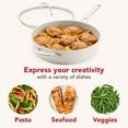 thumbnail image 6 of KitchenAid Hard-Anodized Ceramic Induction Saute Pan with Lid and Helper Handle, 5-Quart, Porcelain White, 6 of 11