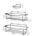 thumbnail image 3 of Orimade Cesta para Ducha Jabonera Estante con 5 Ganchos Estante Organizador de Baño Estante de Almacenamiento de Cocina Adhesivo para Montar en la Pared Sin Perforación Acero Inoxidable SUS304 Inoxida, 3 of 5