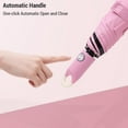 thumbnail image 3 of TFixol Windproof Auto Open Umbrella with 8 Flexible Ribs, Durable Pongee Fabric, Multiple Colors (Green, Black, Blue, Purple, Pink), Compact 11.8 Inch Design, Lightweight 12.7oz, 3 of 6