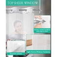 thumbnail image 4 of No Hook Shower Curtain with Snap-in Liner, Farmhouse Cow Waterproof Fabric Bathroom Curtains, Watercolor Animal Botanical Flowers Bath Curtains & Mesh Top Window Standard 72''x72'', 4 of 6