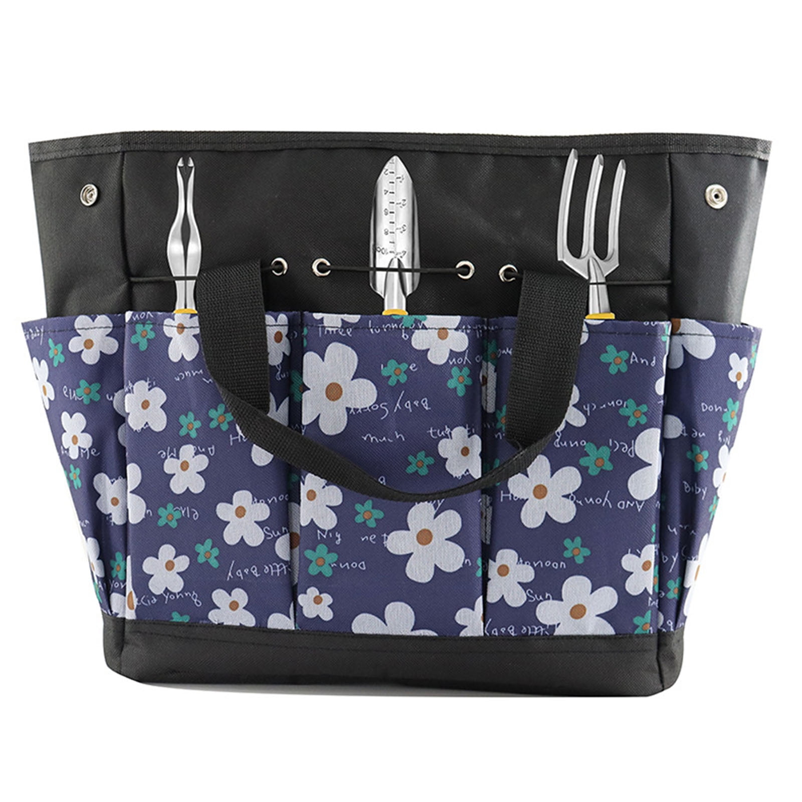 Multi Pocket Garden Tool Bag Gardening Tools Tote Bag Tool Box Blue