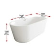 thumbnail image 7 of Elegant Kitchen & Bath BT10659GW-BNK 59 in. Soaking Bathtub, Glossy White with Brushed Nickel Trim, 7 of 7