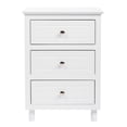 thumbnail image 4 of GZXS Modern White Bedside Table with 3 Drawers, Wooden Storage Nightstand for Bedroom Living Room, 4 of 8