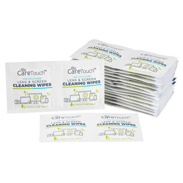 Care Touch Lens Wipes for Eyeglasses, Individually Wrapped Eye Glasses  Wipes