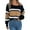 Khaki, variant on Women's Off Shoulder Striped Knit Sweater Casual Loose Fit Long Sleeve Pullover Top for Fall and Winter