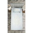 thumbnail image 3 of Ambesonne Ombre Quilted Bedspread Set 2 Pcs, Christmas Frame Swirls, Twin Size, Pale Blue Coconut, 3 of 3