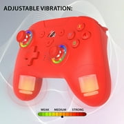 Subsonic – Wireless controller for Switch 2 / Switch 1 and Switch Oled – Wireless gamepad controller with LED, vibrations ant 6 axis gyro - Red