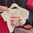 thumbnail image 2 of . Conjunto de ropa para niñas con estampado de dibujos animados de princesa de Disney, camiseta y falda JK, conjunto de 2 uds., traje para niños de verano 2024, Zootopia Judy, 2 of 2