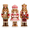 Mardi Gras Highland Cow-4 Inch-2, variant on Fall Pilgrim Couple 5 Inch 2 Pack Tabletop Decorative Nutcrackers